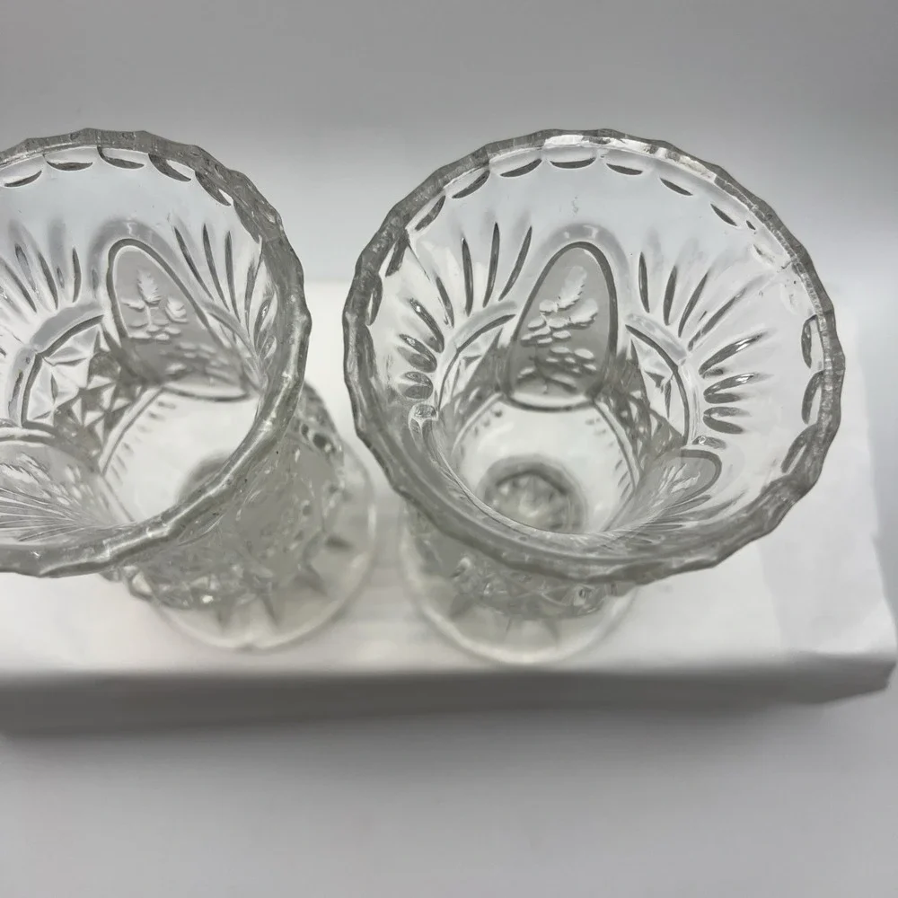 Vintage Zajecar Crystal Vases Pair